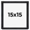 15x15 Shadow Box 1" Depth Picture Frame with UV-Resistant Acrylic & Acid Free Backing, Available in 3 Finishes - Black, Grey, White